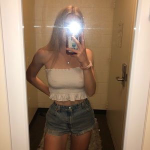 FOREVER21 | smocked tube top